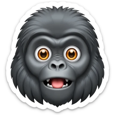 Gorilla that's shocked sticker