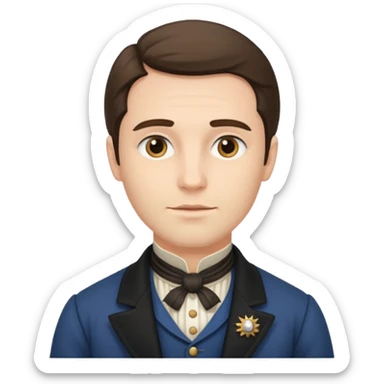 1800's european male sticker