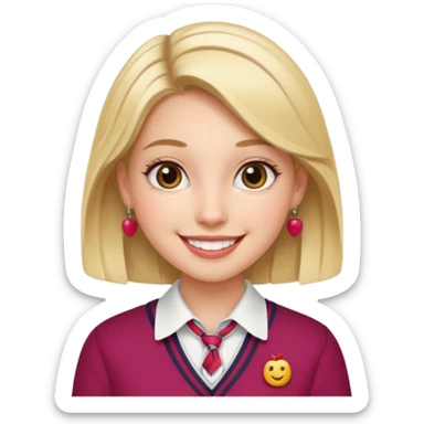 a girl with preppy stuff sticker