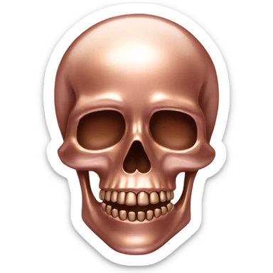 Rose gold skull  sticker