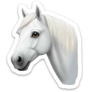 white horse christmas sticker