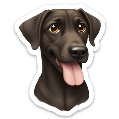 Köpeğin elinde bağıran elma sticker