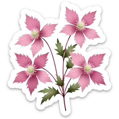 Prairie smoke flowers sticker