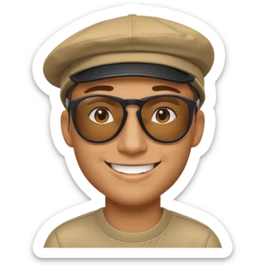 Peut tu mettre une casquette sur le côté à cette emoji😎 sticker