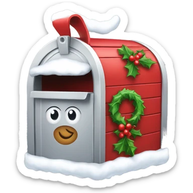 Christmas mail box  sticker