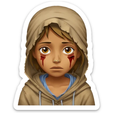 beggar girl sticker