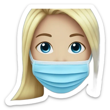 blue sky as a face mask sticker