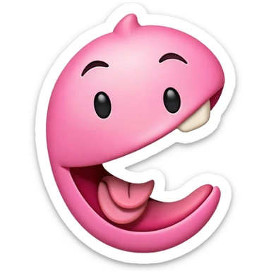 happy emoji face with tongue sticking out to the side, tongue is swinging and moving side to side sticker