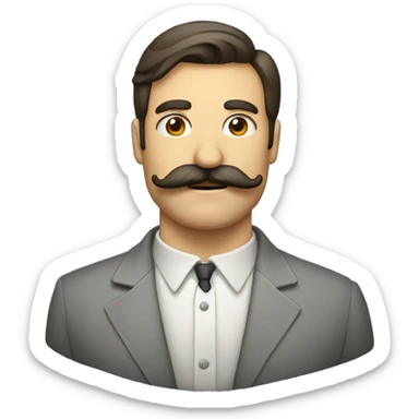hombre mayor bigote sticker