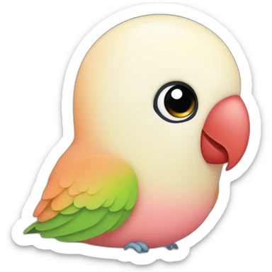 peached face lovebird sticker