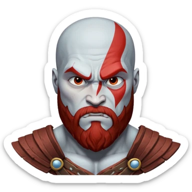Visage de Kratos du jeu PlayStation sticker