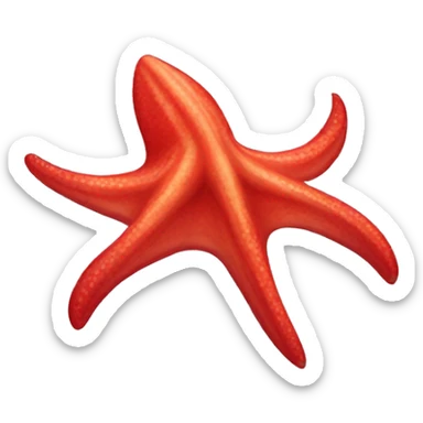 red star fish  sticker