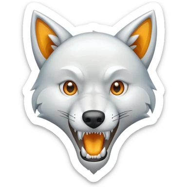 Sharp wolf fang sticker