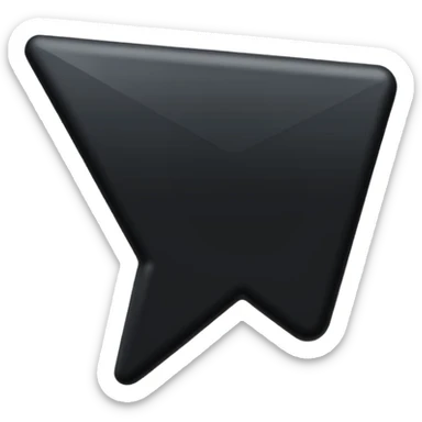 Simple Black cursor sticker