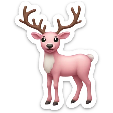 Light pink reindeer  sticker