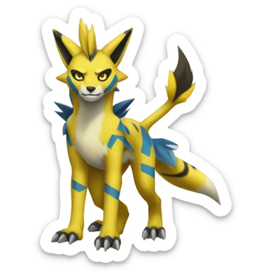 Lombax-Zeraora-Renamon full body sticker