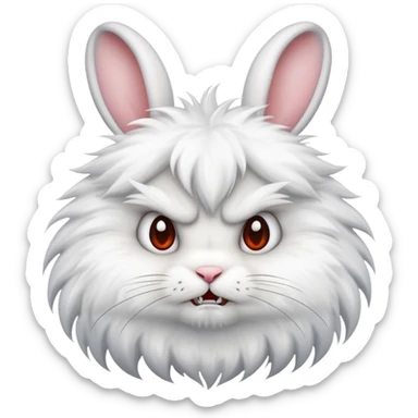 Angry cute rabbit sticker