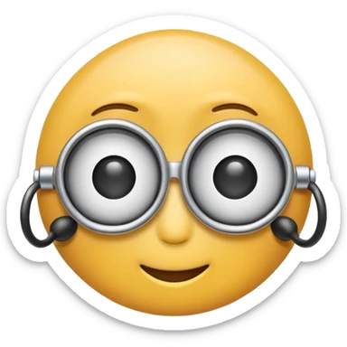 Front view monocle emoji, fully visible and centered.
Apple iOS emoji–style with smooth, rounded, slightly inflated shapes.
Soft 3D emoji look with gentle depth and polished finish.
Lens is solid white, flat, no transparency or gradient.
Clean isolated object, no background, PNG cut-out style. sticker