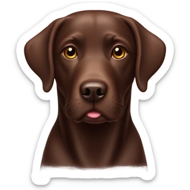 Chocolate Labrador sticker