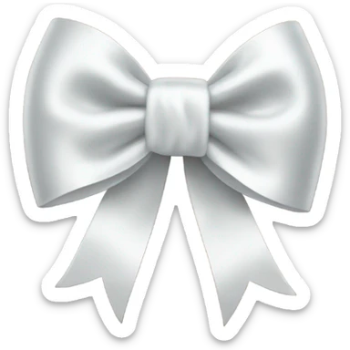 white satin bow sticker
