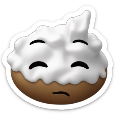 snorting white sugar with nose sticker