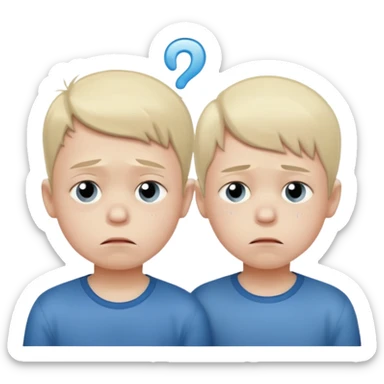 8 years old and 6 years old brothers feeling sad sticker