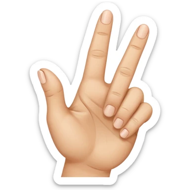 Open hand with middle finger bent downward emoji sticker