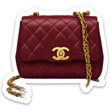 Chanel Dark red bag sticker