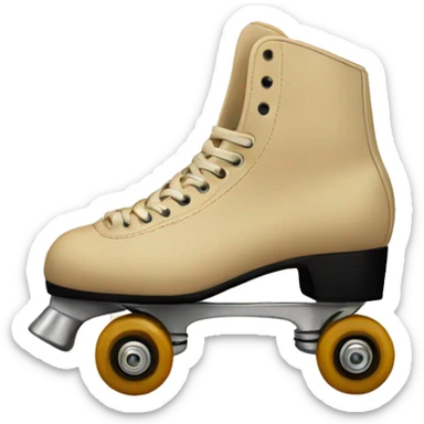 beige vintage skates sticker