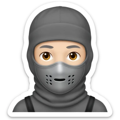 Full balaclava beanie grey skin  sticker