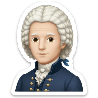 white townsman 18th century sticker