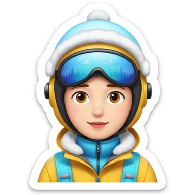 skies,colorful, Snow Gear,negative: character. sticker