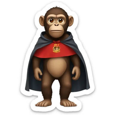 Ape with cape sticker