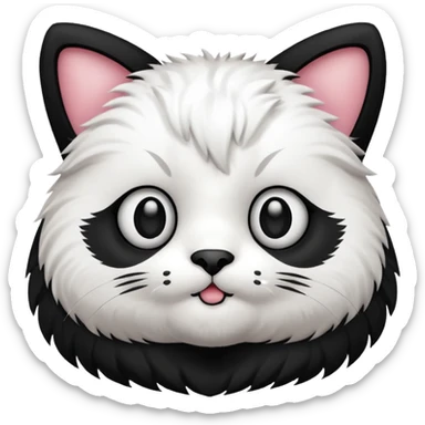 CAT MIXED WITH PANDA sticker