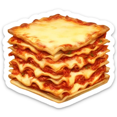 An angry lasagna sticker