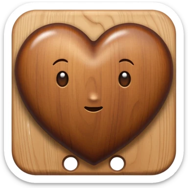 Brown heart sticker