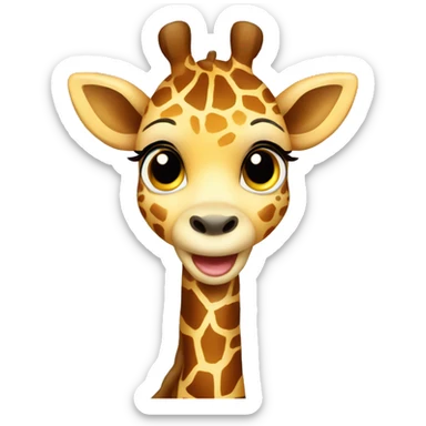 cute little baby giraffe sticker