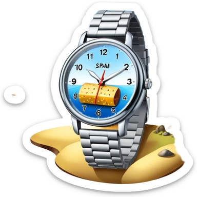 surreal SPAM watch dali landscape sticker