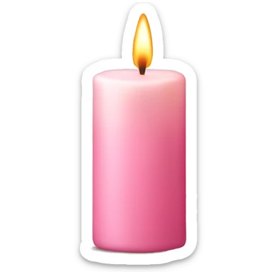 Light pink fall candle sticker