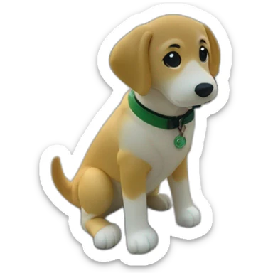 a golfen retriever climbing on the pearl tower in shanghai sticker