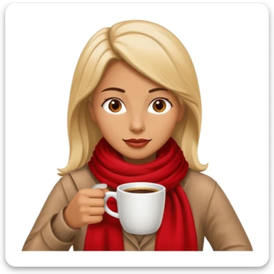 woman drinking coffee in a cafe sticker