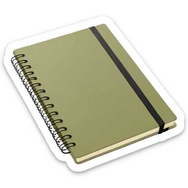 Pale olive Planner open notebook sticker