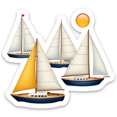 A group of yachts sticker