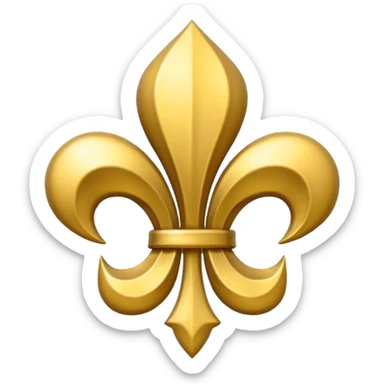 Flor de lis dourada sticker