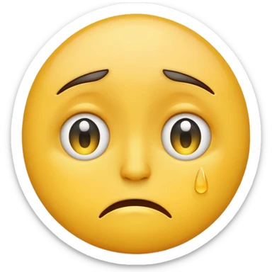 Crying emoji with only one eye sticker