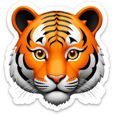 tiger face with HYPE text for Twitch emote sticker