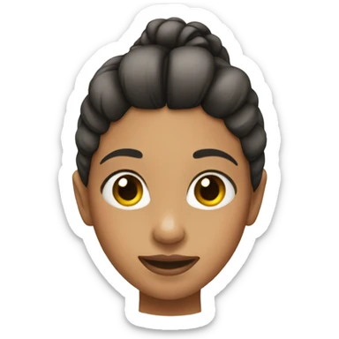 Girl with two ponytails  sticker