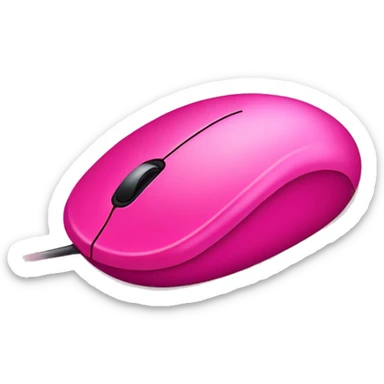Rosered Pink “computer mouse” with hot pink accents  sticker