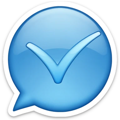 Make me an emoji thats look exactly like the TikTok verified emoji a blue tick sticker