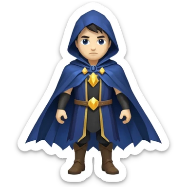 low poly warlock cape fantasy sticker